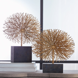 Studio A Tumble Weed Sculpture - Gold Leaf - Lg Studio A Tumble Weed Sculpture - Gold Leaf - Lg