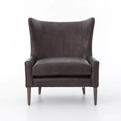 Four Hands Marlow Wing Chair - Vintage Black