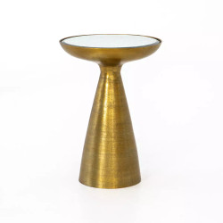 Four Hands Marlow Mod Pedestal Table - Brushed Brass