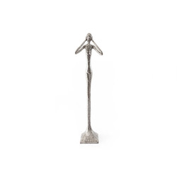 Phillips Collection Hear No Evil Skinny Sculpture, Silver Leaf, LG