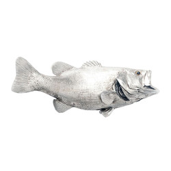 Phillips Collection LGmouth Bass Fish, Silver Leaf