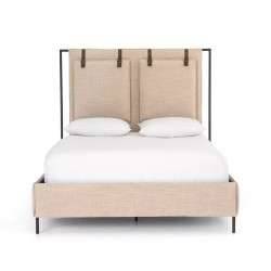 Four Hands Leigh Upholstered Bed - King - Palm Ecru