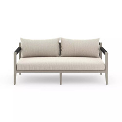 Four Hands Sherwood Outdoor Sofa, Weathered Grey - 63" - Faye Sand