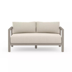 Four Hands Sonoma Outdoor Sofa, Weathered Grey - 60" - Faye Sand