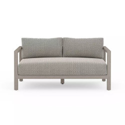 Four Hands Sonoma Outdoor Sofa, Weathered Grey - 60" - Faye Ash