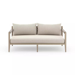 Four Hands Sherwood Outdoor Sofa, Washed Brown - 63" - Faye Sand