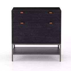 Four Hands Trey Modular Filing Cabinet - Black Wash Poplar