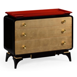 Jonathan Charles Indochine Emperor Red Chest Of Drawers