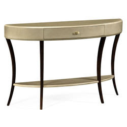 Jonathan Charles Opera Art Deco Large Demilune Console Table With Drawer