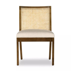 Four Hands Antonia Cane Armless Dining Chair - Toasted Parawood - Savile Flax Four Hands Antonia Cane Armless Dining Chair - Toasted Parawood - Savile Flax