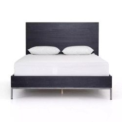 Four Hands Trey Bed - Queen - Black Wash Poplar