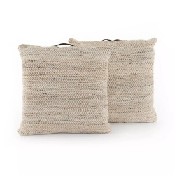 Four Hands Neema Pouf - Set Heathered Wool