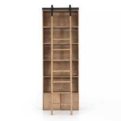 Four Hands Bane Bookshelf W/ Ladder - Smoked Pine