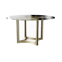 Caracole Remix Glass Top Dining Table 54"