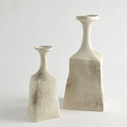 Rhombus Vase - Matte Cream Marble - Sm