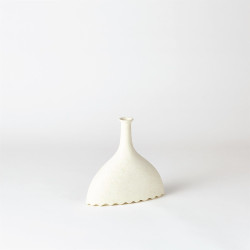 Noelle Geometric Vase - White