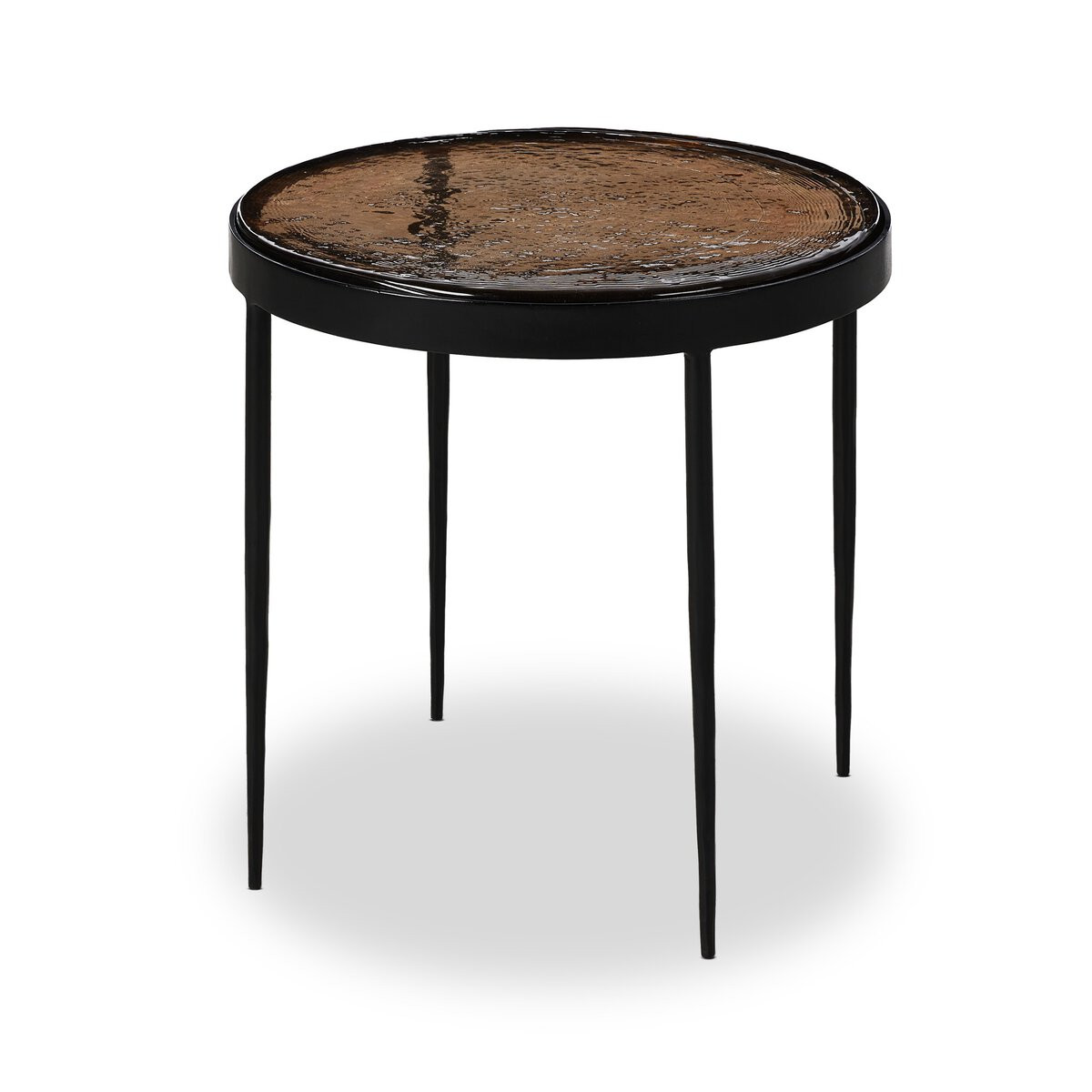 Four Hands Yoko Nesting Table Set - Smoked Brown Cast Glass