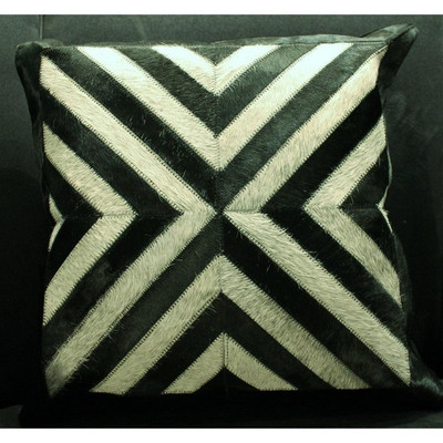 Black/Grey Cow Hide Pillow