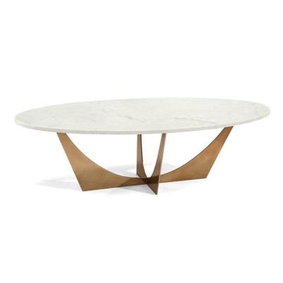 Marble and Brass Cocktail Table