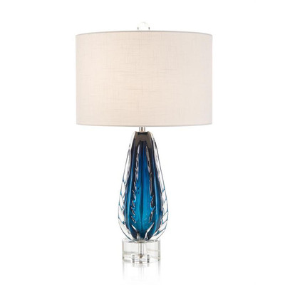 Amalfi Blue and Clear Glass Table Lamp