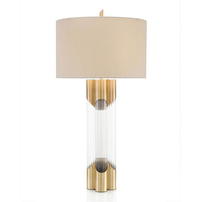 Brass and Glass Table Lamp