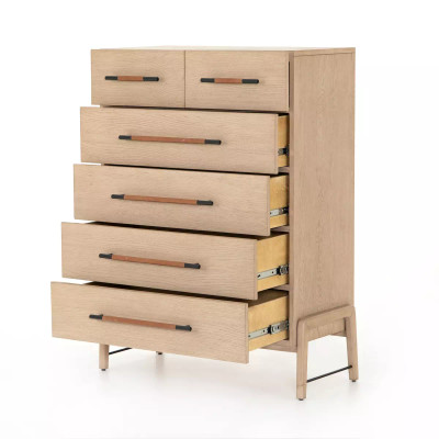 Four Hands Rosedale 6 Drawer Tall Dresser - Yucca Oak