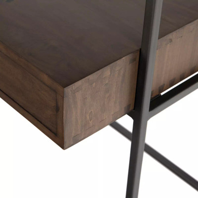 Four Hands Trey Modular Wall Desk W/ 1 Bookcase - Auburn