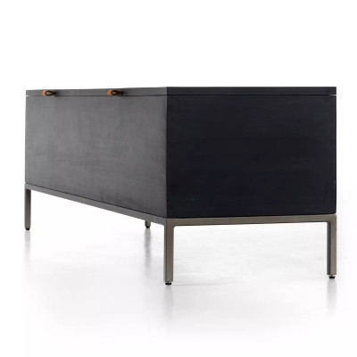 Four Hands Trey Trunk - Black Wash Poplar