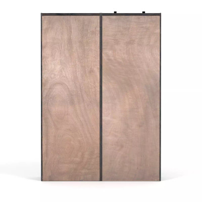 Four Hands Bane Double Bookshelf W/ Ladder - Smoked Pine
