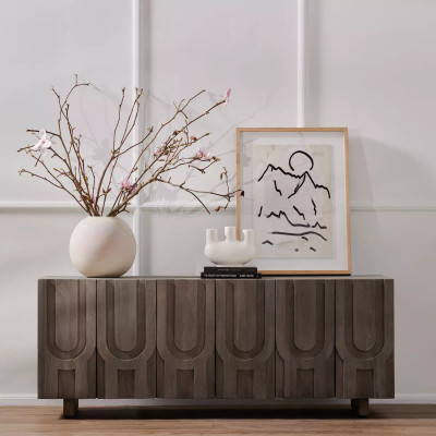 Four Hands Rivka Media Console - Aged Grey