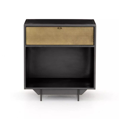 Four Hands Hendrick Nightstand - Gunmetal