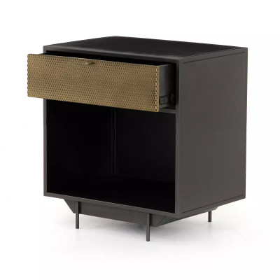 Four Hands Hendrick Nightstand - Gunmetal