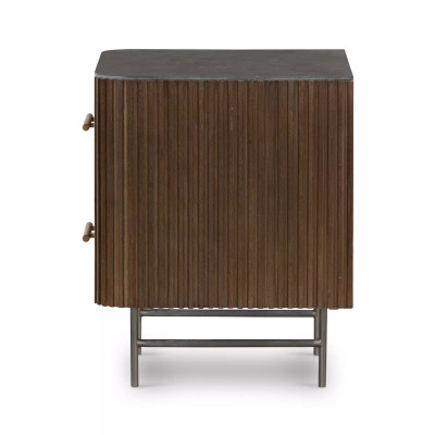Four Hands Fletcher Nightstand - Terra Brown Oak Veneer