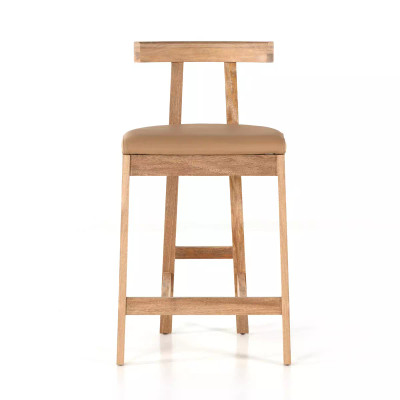 Four Hands Tex Counter Stool - Natural Leather