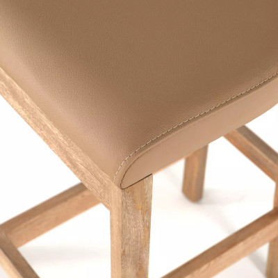 Four Hands Tex Counter Stool - Natural Leather
