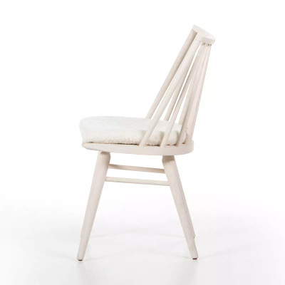 Four Hands Lewis Windsor Chair - Off White - Cream Shorn Sheepskin