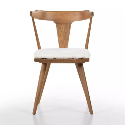 Four Hands Ripley Dining Chair - Sandy Oak - Cream Shorn Sheepskin