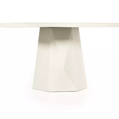 Four Hands Bowman Outdoor Dining Table - White Concrete