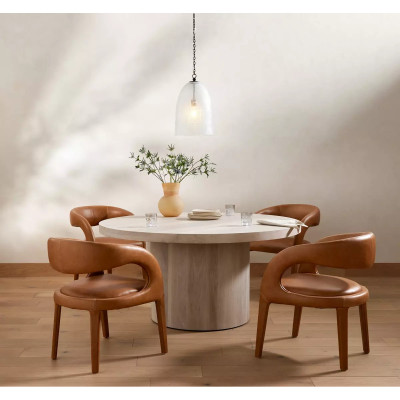 Four Hands Hudson Round Dining Table - Ashen Walnut