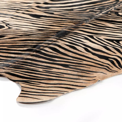 Four Hands Zebra Printed Hide Rug