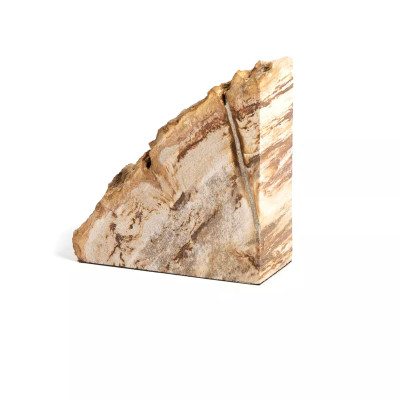 Four Hands Petrified Wood Book Ends