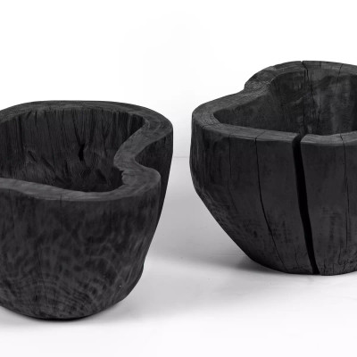 Four Hands Live Edge Bowl - Carbonized Black