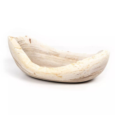 Four Hands Oval Petrified Wood Bowl