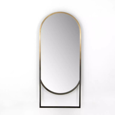 Four Hands Dawson Floor Mirror - Ombre Brass