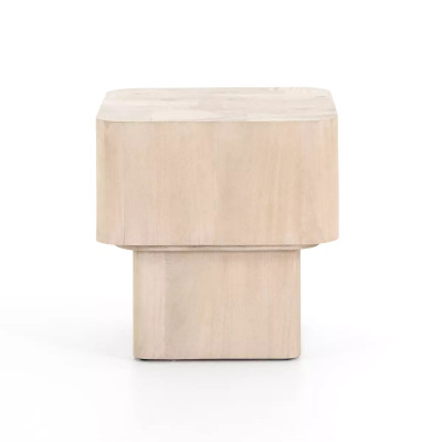 Four Hands Blanco End Table - Bleached Burl