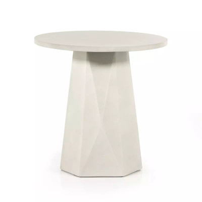 Four Hands Bowman Outdoor End Table - White Concrete