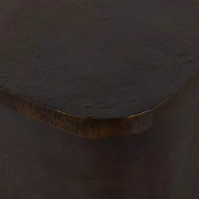 Four Hands Basil Square Outdoor End Table - Antique Rust