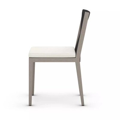 Four Hands Sherwood Outdoor Dining Chair, Weathered Grey - Natural Ivory