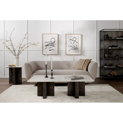 Four Hands Terrell Coffee Table - White Black