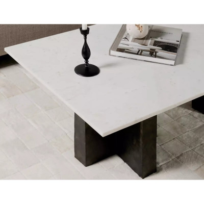 Four Hands Terrell Coffee Table - White Black